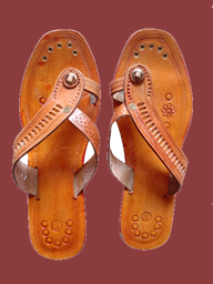 Picture of Shop Stylish and Colorful Kolhapuri Leather Chappals - Handmade with Tradition
